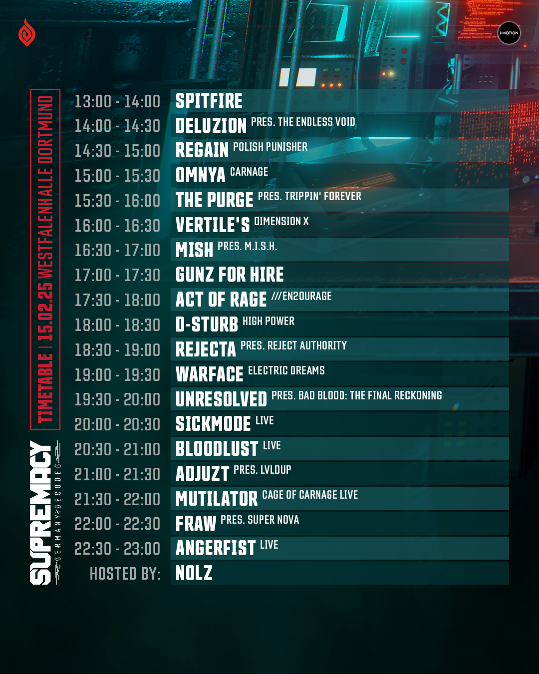 The Timetable Of Supremacy 2025 Germany Decoded Is Here Masters Of SUP25 DE TIMETABLE 1080x1350px